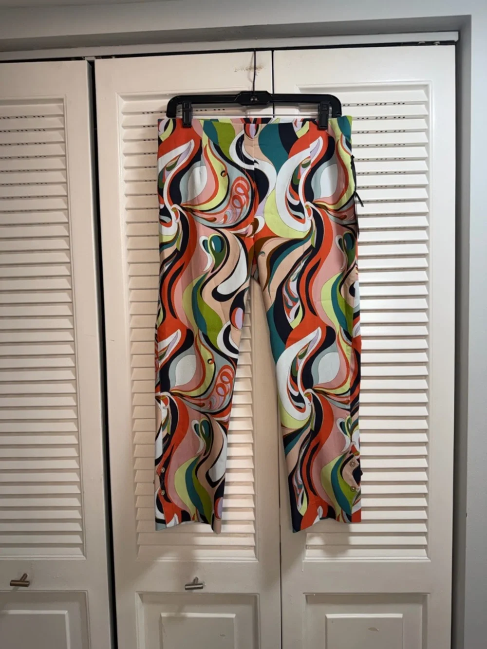 Insight Multicolor Swirl Print Capris - Green, Orange, Teal, Cream, Black NWT